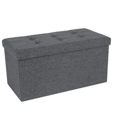 SONGMICS Taburet Deneto tmavě šedý
