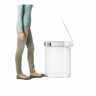 Simplehuman Pedálový odpadkový kôš Slim 45 l, biela