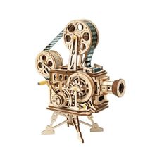 RoboTime - 3D drevenené mechanické puzzle Filmový projektor