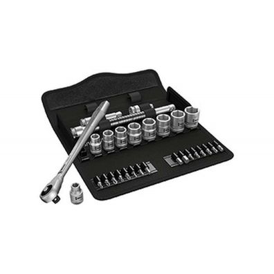 Wera 004050 Sada račňových kľúčov 3/8" 8100 SB 10 Zyklop Metal, priechodný štvorhran, palec (sada 29 dielov)