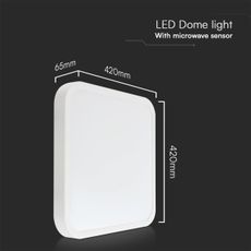 LED Kúpeľňové stropné svietidlo so senzorom LED/36W/230V IP44 4000K 42x42 cm+DO
