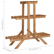 Stojan na kvety jedľové drevo Dekorhome 83 cm