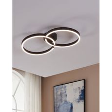 Eglo 900955-LED RGBW Stmievateľné stropné svietidlo AMANDOLO 19,5W/230V čierna + DO
