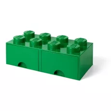 Zelený úložný box s dvoma zásuvkami LEGO®