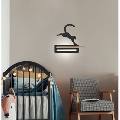 LED Detské nástenné svietidlo s poličkou JUMPING CAT LED/5W/230V