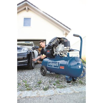 Scheppach HC 120 dc olejový dvojvalcový kompresor 10 bar so vzdušníkom 100 l
