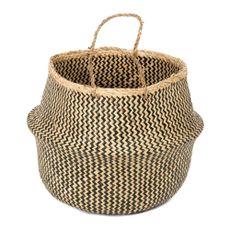 Úložný košík z morskej trávy Compactor Zic Zac, ⌀ 45 cm