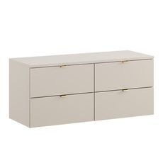 Comad Závěsná skříňka pod umyvadlo Dalia Cashmere s deskou 120 cm kašmírová