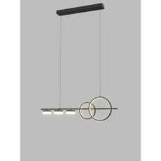 Wofi 7030-502 - LED Stmievateľný luster na lanku MESSINA LED/40W/230V čierna