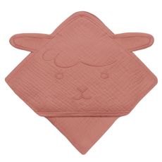 Lionelo - Detská mušelínová osuška s kapucňou Red Coral