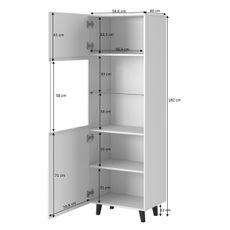 CAMA MEBLE Pafos vitrína biela