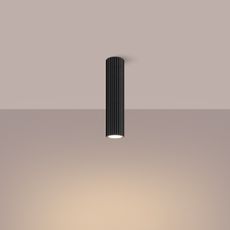 Sollux SL.1570 - Bodové svietidlo KARBON 1xGU10/10W/230V 30 cm čierna