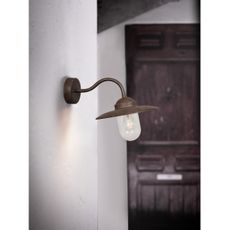 Nordlux - Vonkajšia nástenná lampa LUXEMBOURG 1xE27/60W/230V IP54 hnedá/patina