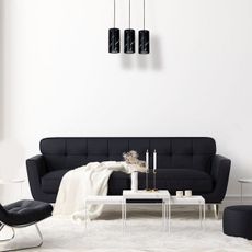 Luster na lanku JIM 3xE27/60W/230V čierna