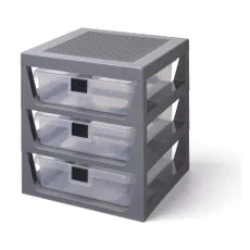 Sivý organizér s 3 zásuvkami LEGO® Storage