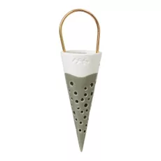 Zelená keramická závesná dekorácia Kähler Design Cone, výška 14,5 cm