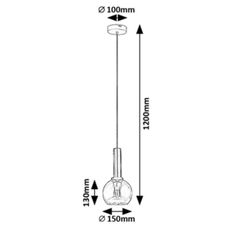 Rabalux 72171 - Luster na lanku CENTIO 1xE27/40W/230V