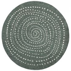 NORTHRUGS Kusový koberec Twin-Wendeteppiche 103111 grün creme – na von aj na doma - 200x200 (priemer) kruh cm