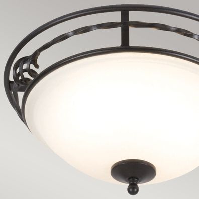 Elstead PB-F-A-BLACK - Stropné svietidlo PEMBROKE 2xE27/60W/230V