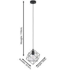 Eglo 43358 - Luster na lanku STRAITON 1xE27/60W/230V