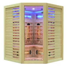 Infrasauna pre 3 osoby so soľným kameňom 150x150x190cm