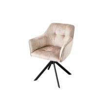 Stolička Loft champagne velvet otočná