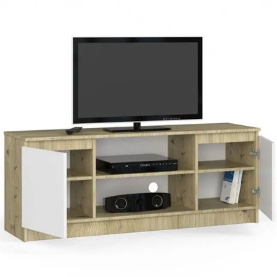 Televízny stolík RTV 140 - dub artisan/biela