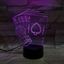 3Dmix 3DL-DRGB019 – 3D LED nočná lampa - Poker (Karty a kocky) (Dual RGB)