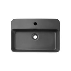 COMAD TRUST 2 MATT DARK GREY - Umývadlo na dosku TRUST 55x38 cm matná šedá