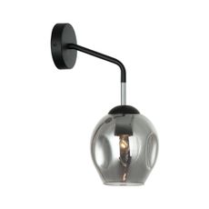 ITALUX WL-30843-1 BK+SG - Nástenné svietidlo BORGO 1xE27/40W/230V čierna