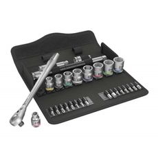 Wera 004048 Sada račne Zyklop Metal 8100 SB 8, upínacia časť 3/8, kĺbová páka (sada 29 dielov)