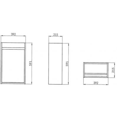 Cersanit S924-001 - Kúpeľňová skrinka pod umývadlo BARBARA 59,3x39,2 cm biela