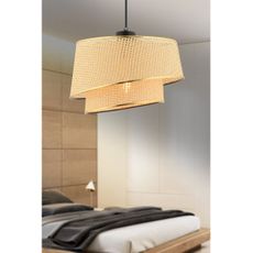 Závesný luster na lanku BARETTE 1xE27/60W/230V hnedá/zlatá
