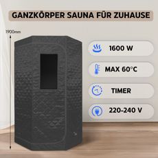 Prenosná parná sauna KPS90 90x90x190 cm