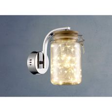 Klausen 141009 - LED Nástenná lampa SHOCK LED/5W/230V lesklý chróm/drevo