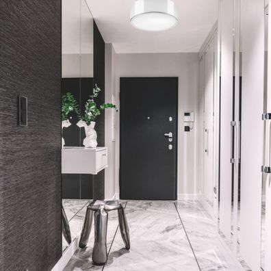 Stropné svietidlo DANTE 1xE27/60W/230V pr. 26 cm lesklý chróm