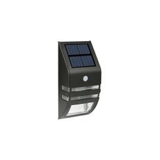 LED solárne nástenné svietidlo so senzorom LED/3,7V 500 mAh IP44 čierne