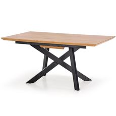 Rozkladací stôl Capital 160/200x90cm Mdf/Oceľ – Dub Zlatá/Čierna