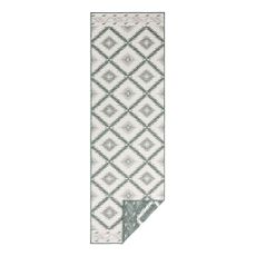 Zeleno-krémový vonkajší koberec NORTHRUGS Malibu, 250 x 80 cm