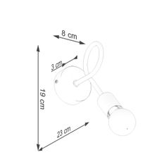 Sollux SL.1454 - Nástenná lampa LEVAR 1xE27/15W/230V čierna