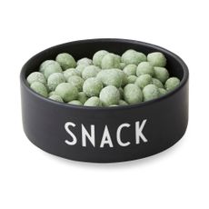 Čierna porcelánová miska Design Letters Snack, ø 12 cm
