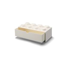 Biely stolový box so zásuvkou LEGO® Brick, 31,6 x 11,3 cm