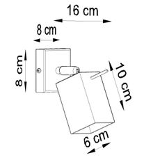 Sollux SL.0455 - Nástenné bodové svietidlo MERIDA 1xGU10/40W/230V šedá