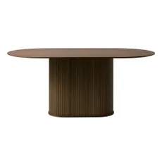 Hnedý jedálenský stôl s doskou v dubovom dekore 95x180 cm Nola – Unique Furniture