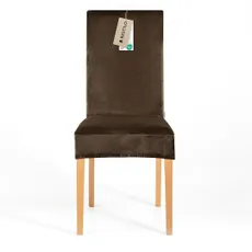 Restilo Napínací potah na židli Sento tmavě hnědá, 48 x 48 x 58 + 10 cm