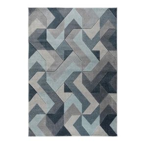 Flair Rugs koberce Kusový koberec Hand Carved Aurora Denim Blue - 120x170 cm