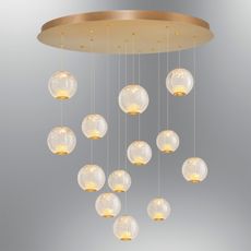 LED luster na lanku CREMONA 13xLED/5W/230V 3000K zlatá