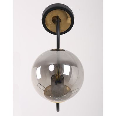 Čierno-sivé nástenné svietidlo ø 15 cm Oslo – Squid Lighting