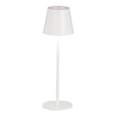 Biela LED stolová lampa s kovovým tienidlom (výška 36,5 cm) Viletto – Fischer & Honsel