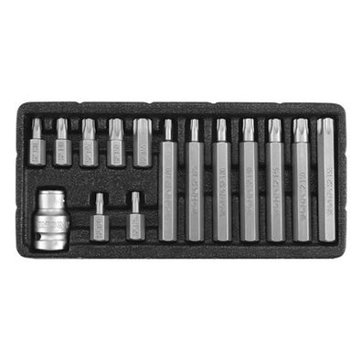 Sada bitov 15 ks TORX s otvorom box - YT-0417